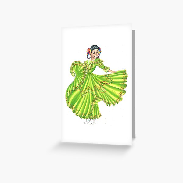 Item preview, Green Folklorico designed and sold by artfulalli.