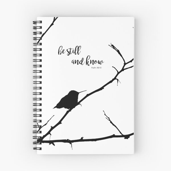 Item preview, Be Still and Know Black and White Hummingbird designed and sold by cmariemil.