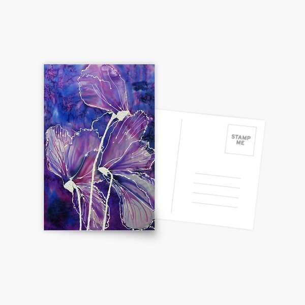 Cyclamen on silk Postcard