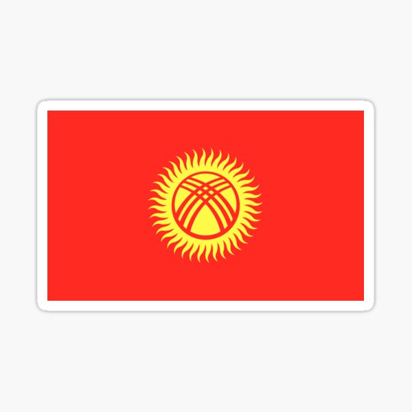 KYRGYZSTAN FLAG embroidered iron-on Kirghizia PATCH SOUVENIR EMBLEM BANNER rare 