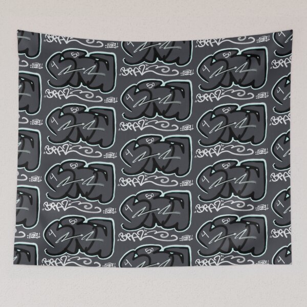 Item preview, Brazz - Graffiti Flop # 2 (black & white blueish) designed and sold by Brazz Official.