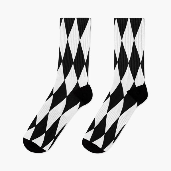 Item preview,  LARGE BLACK AND WHITE HARLEQUIN- DIAMOND- ARGYLE  PATTERN DESIGNED FOR HOME DECOR AND CLOTHING designed and sold by ozcushionstoo.