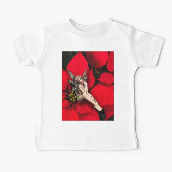 Item preview, Fairy, Poinsettia Fairy, Christmas Fairy, Fairy Gifts, Fairy Painting, Fairy Print, Fairy Art, Fairy Decor, Fairy Ornament, Fairy Christmas Ornament, designed and sold by Hazel Ryan Wagner.
