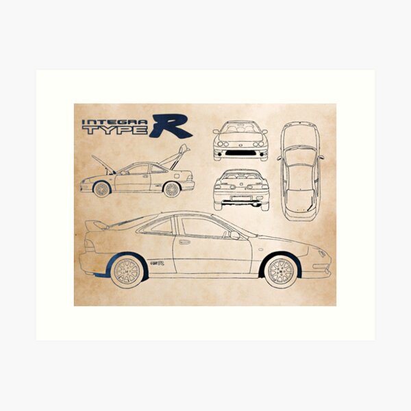 Integra Type R Sketch Art Print