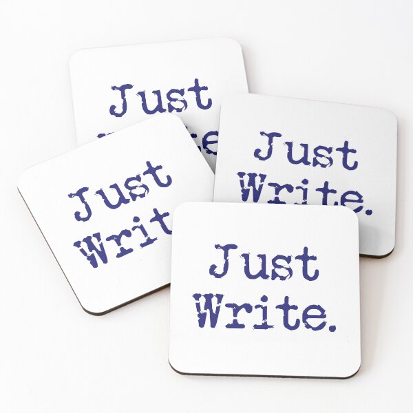 Item preview, Just Write. Vertical Midnight Blue Type designed and sold by TeaRoseWriter.