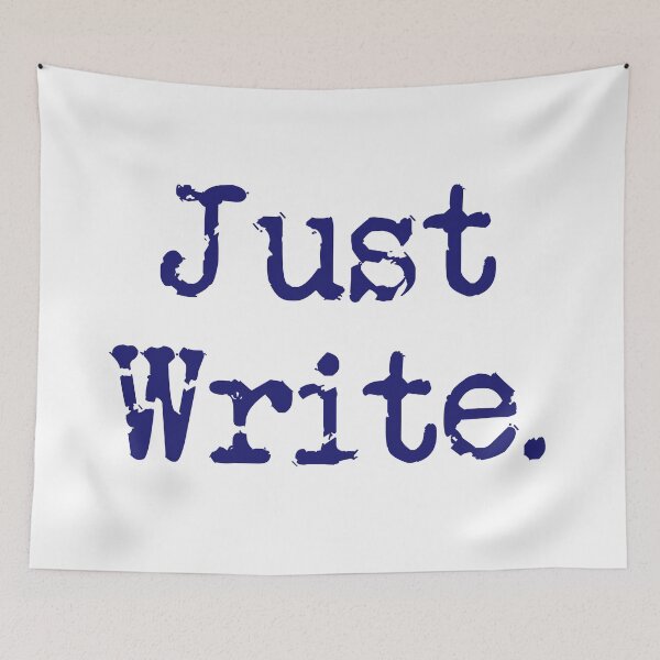 Item preview, Just Write. Vertical Midnight Blue Type designed and sold by TeaRoseWriter.