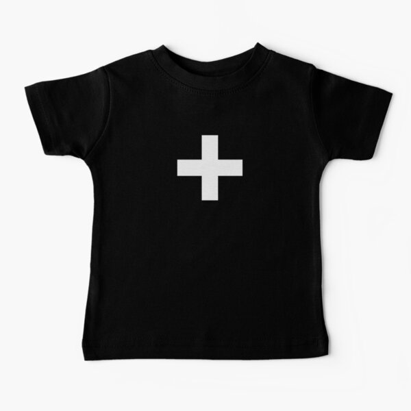 Crosses | Criss Cross | Swiss Cross | Hygge | Scandi | Plus Sign | Black and White | Baby T-Shirt