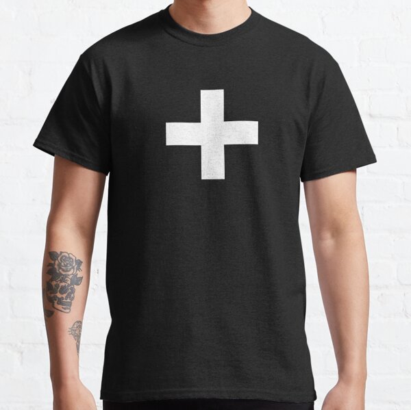 Crosses | Criss Cross | Swiss Cross | Hygge | Scandi | Plus Sign | Black and White |  Classic T-Shirt