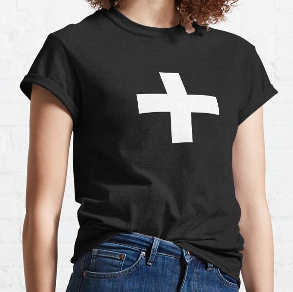 Crosses | Criss Cross | Swiss Cross | Hygge | Scandi | Plus Sign | Black and White |  Classic T-Shirt