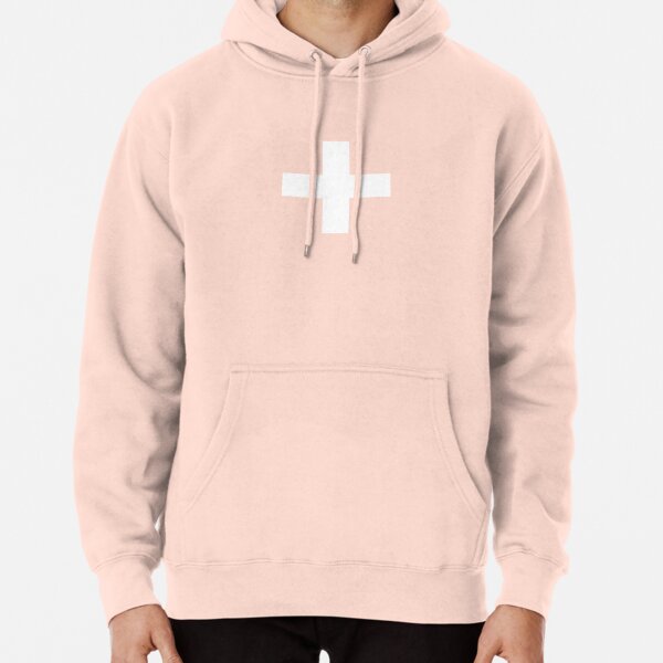 Crosses | Criss Cross | Swiss Cross | Hygge | Scandi | Plus Sign | Red and White |  Pullover Hoodie