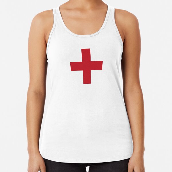 Crosses | Criss Cross | Swiss Cross | Hygge | Scandi | Plus Sign | Red and White | Racerback Tank Top