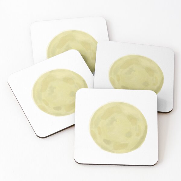 Item preview, Yellow Watercolor Full Moon designed and sold by kirstencynthia.