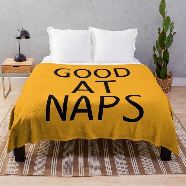 Item preview, Good at Naps Queen or King Sleepy Time Gift Saffron Gold Color designed and sold by Krista Doyle.