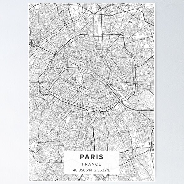 Aperçu de l'œuvre Carte de Paris créée et vendue par Kara515.