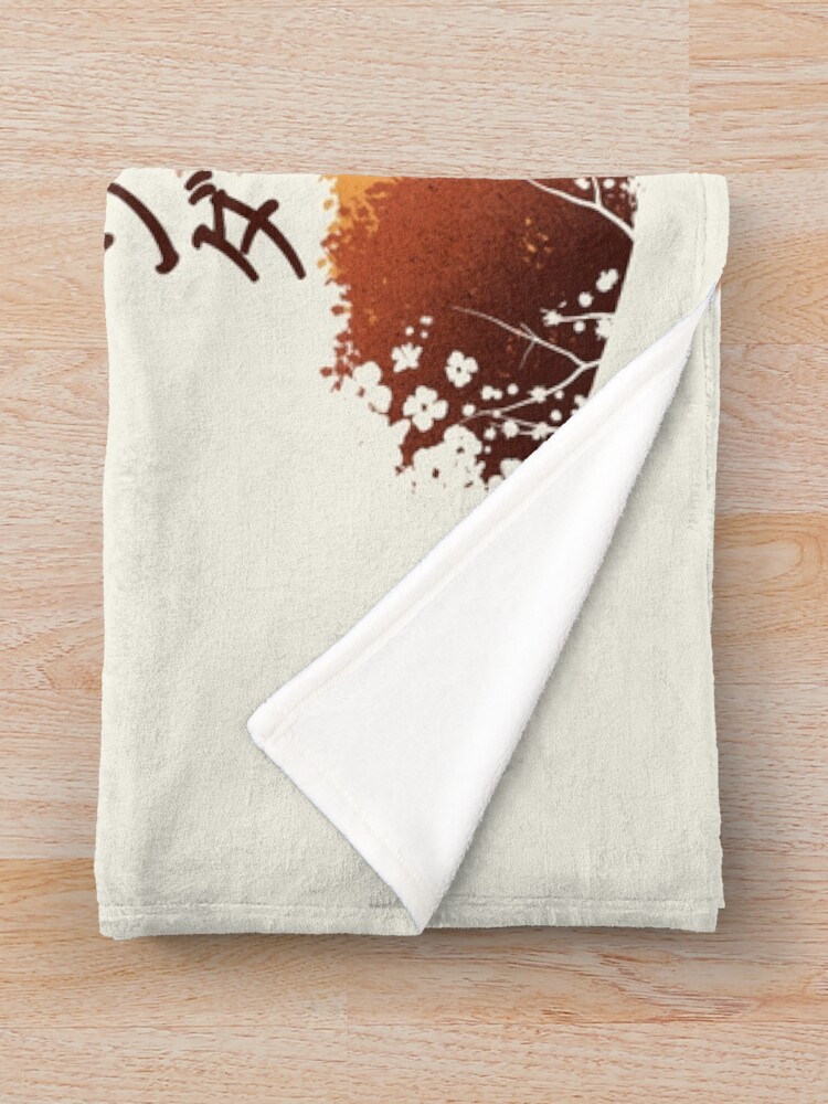 Alternate view of Ukiyo e Red Panda Throw Blanket