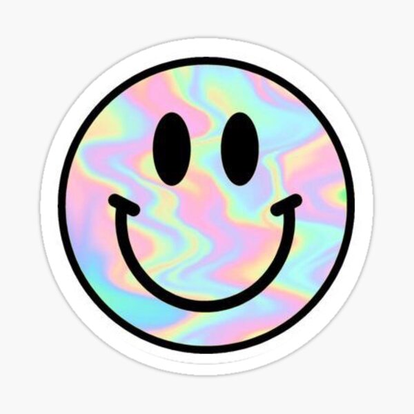 tie dye rainbow vsco trippy smiley aesthetic Sticker