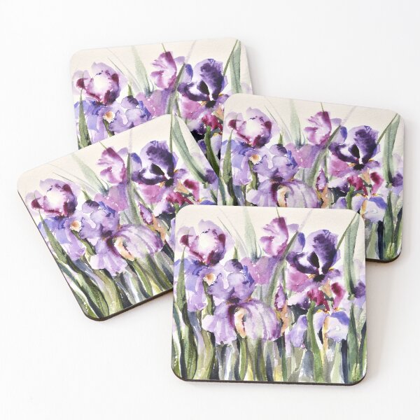 Item preview, Purple Iris Art Watercolor designed and sold by Teri Peterson.