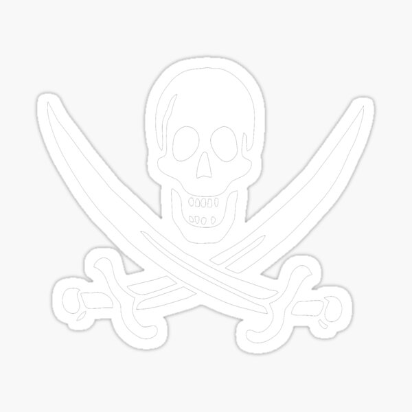 Pirate Flag Skull and Crossed Swords by Chillee Wilson Sticker for Sale by  ChilleeWilson