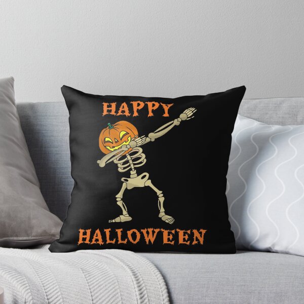 Item preview, Halloween Dabbing Skeleton Pumpkin Head designed and sold by EstelleStar.