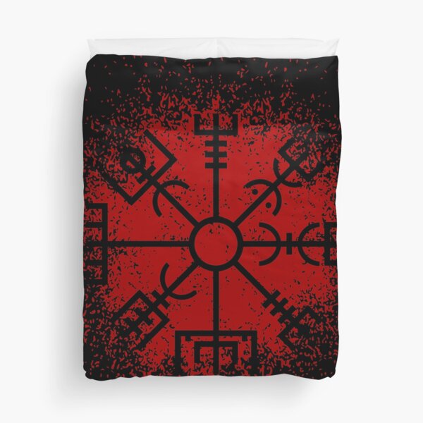 Vegvisir Red Spray Duvet Cover