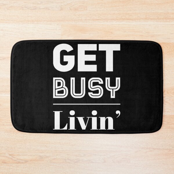 Item preview, Motivational Inspirational and Positive quote - Get busy living typography text art by Word Fandom - wordfandom designed and sold by Kerry Pritchard.