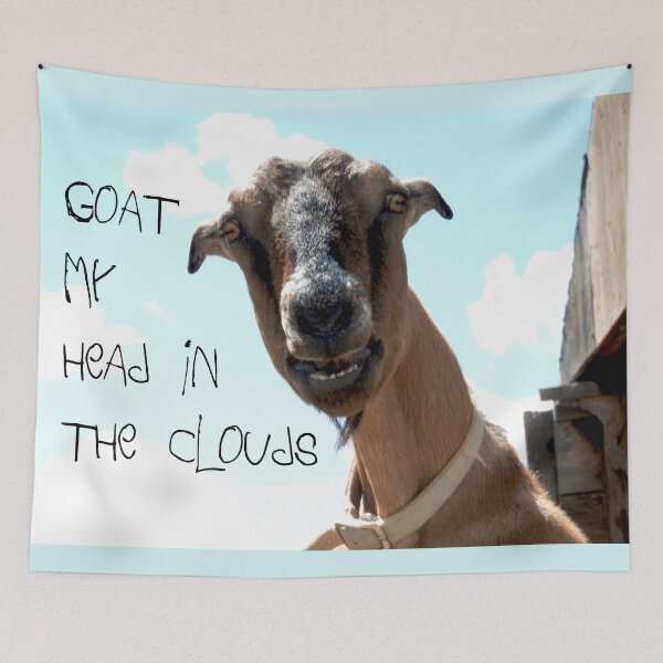 Item preview, goat my head in the clouds,  designed and sold by Stephanie  Skeem.