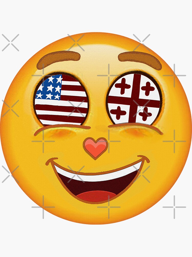 "Flag of and Flag of United States of America, Cute Emoji Gift