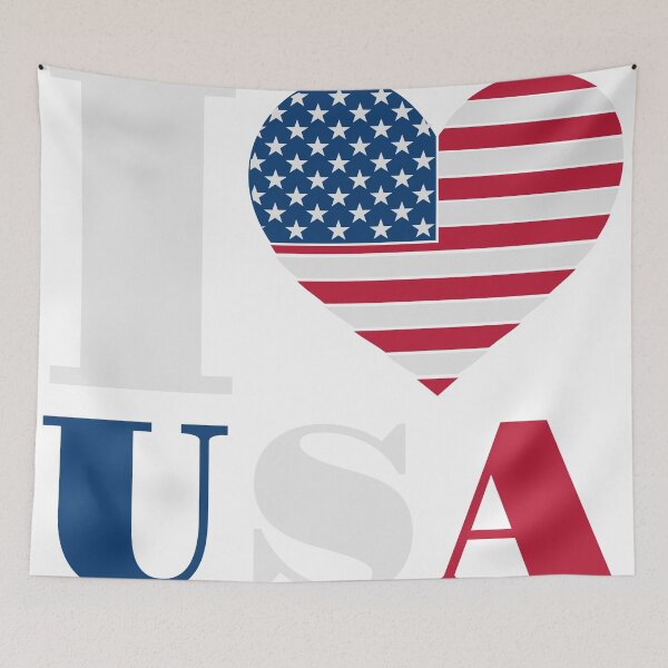 Item preview, I love the USA designed and sold by Taz-Clothing.
