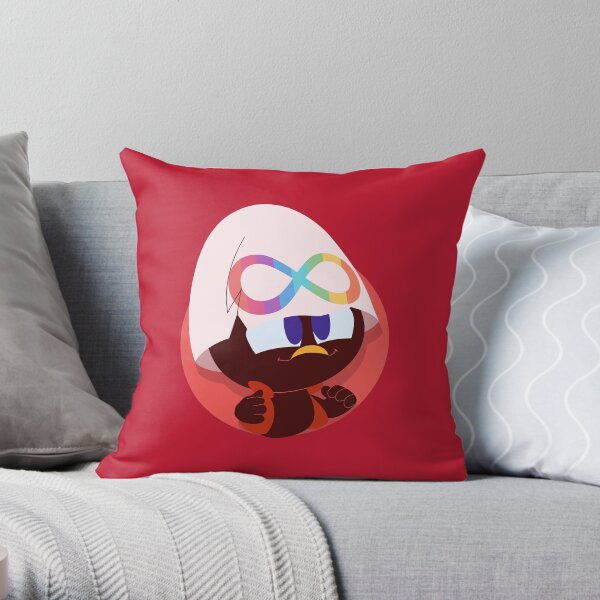 Calimero Neurodiversity Pride Throw Pillow
