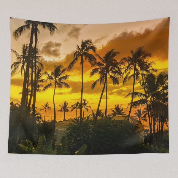 Item preview, Tropical Gold and Tangerine Hawaiian Sunset Art Photo designed and sold by DEC02.