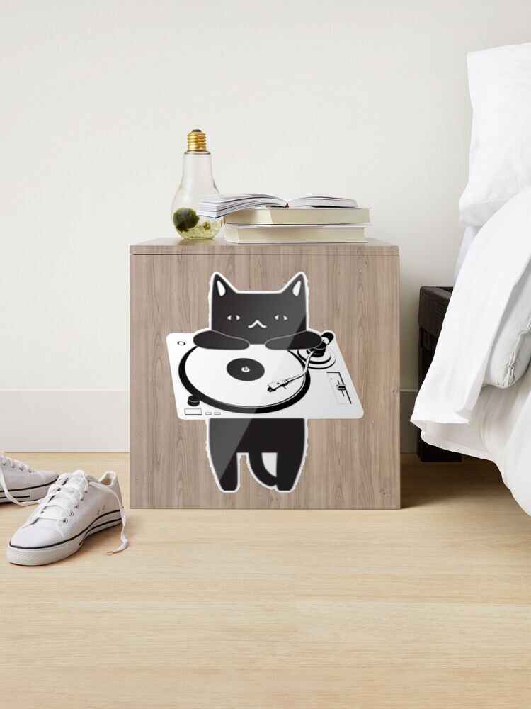 Funny Cute DJ Cat Sticker for Sale by Nextlevellife