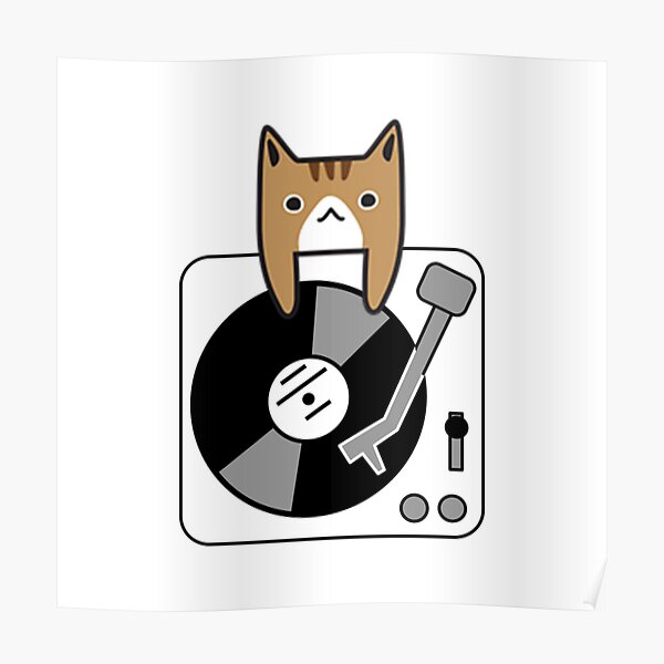 Funny Cute DJ Cat Sticker for Sale by Nextlevellife