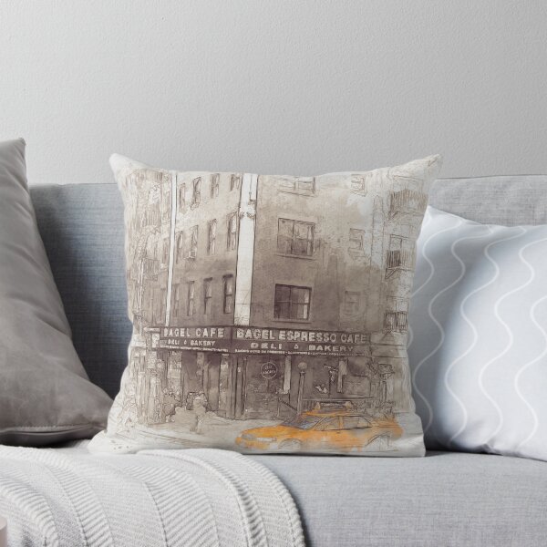 Item preview, NYC Yellow Cabs Bagel Cafe - SKETCH designed and sold by Art-Frankenberg.