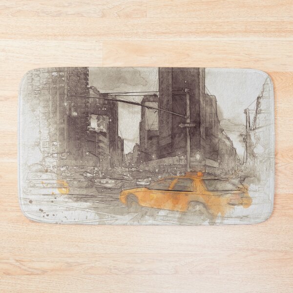 Item preview, NYC Yellow Cabs Flat Iron Building - SKETCH designed and sold by Art-Frankenberg.