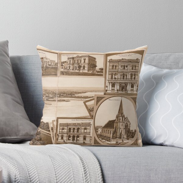 Western Australia general view of Perth from the State Library of Western Australia Throw Pillow