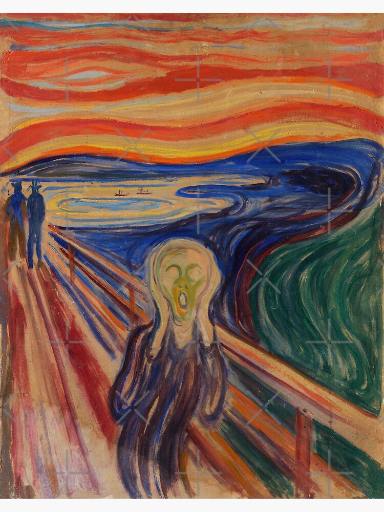 Discover The Scream Edvard Munch 1893 Original painting HD HIGH QUALITY ONLINE STORE Premium Matte Vertical Poster
