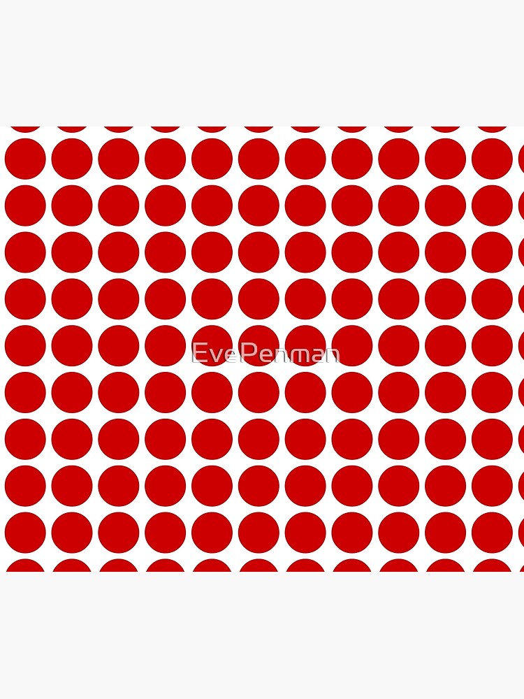 Red Dots Pattern Red & White by EvePenman