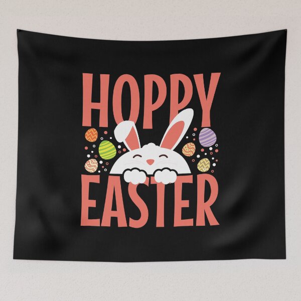 Item preview, Hoppy EASTER with a Cute Easter Bunny and Eggs designed and sold by EstelleStar.