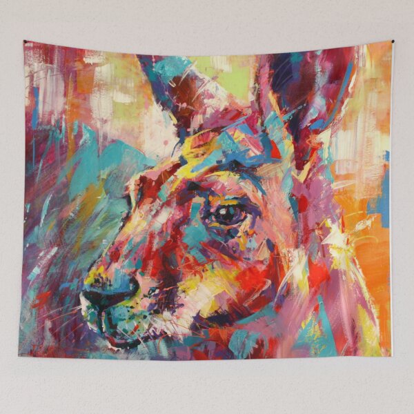Item preview, Australian Kangaroo in vibrant colour. designed and sold by Jos Coufreur.