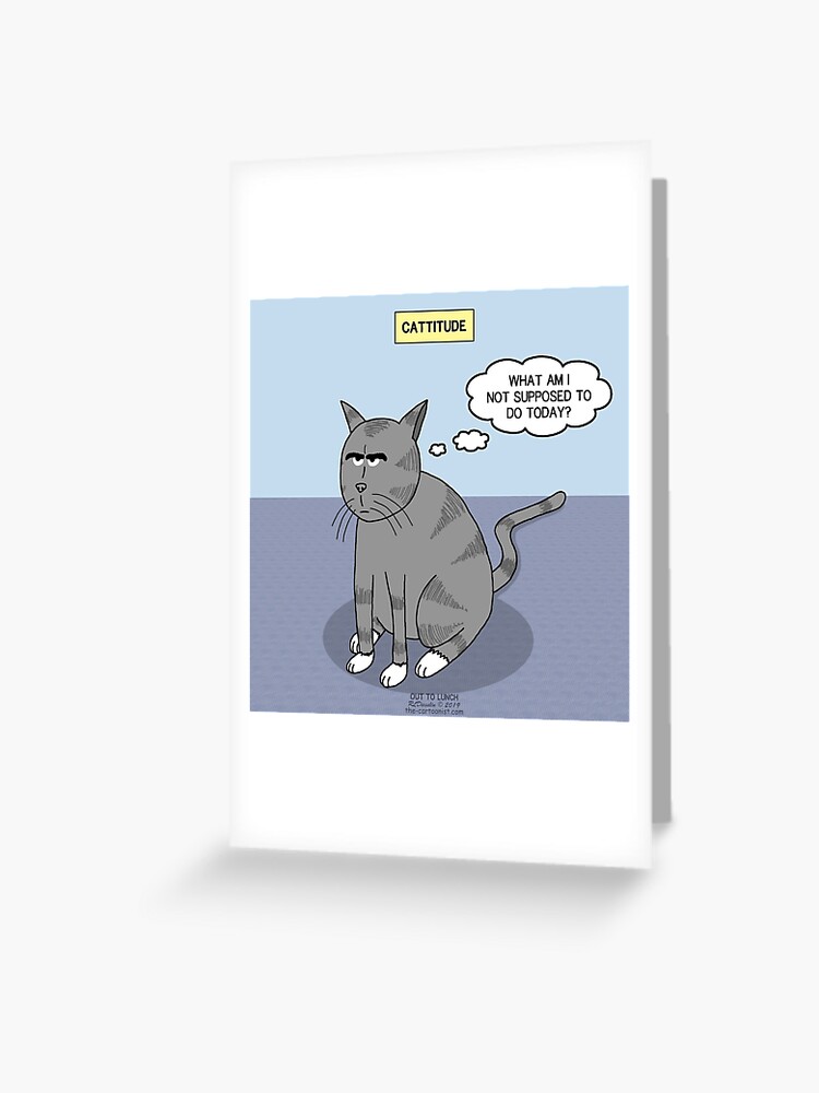 Cat with attitude greeting card collection