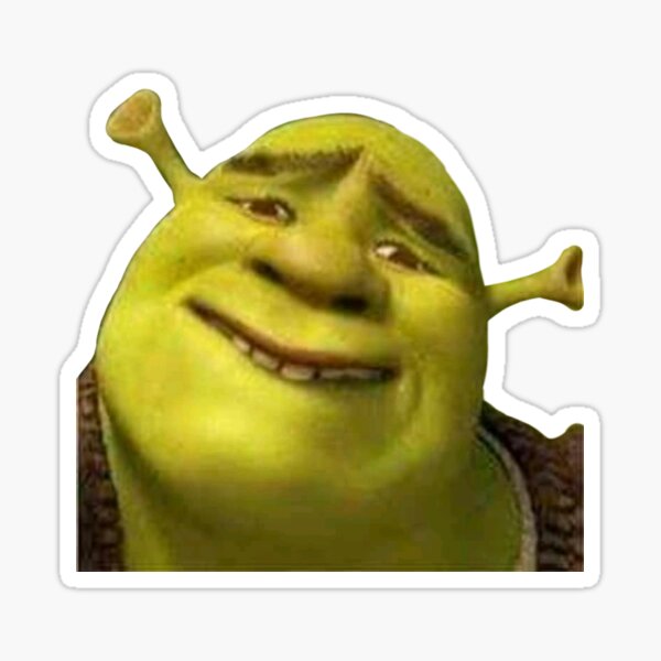 Shrek Meme Sticker Sticker By Andreschilder Redbubble - shrek decal roblox shrek meme on meme