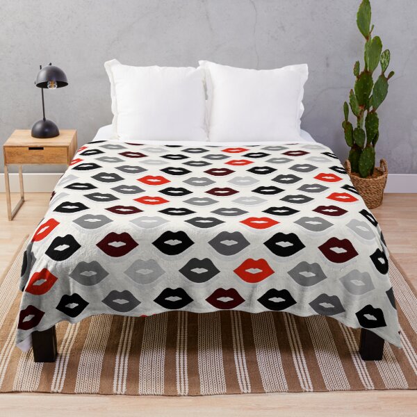 Item preview, Red and Black Lips Pattern designed and sold by XOOXOO.