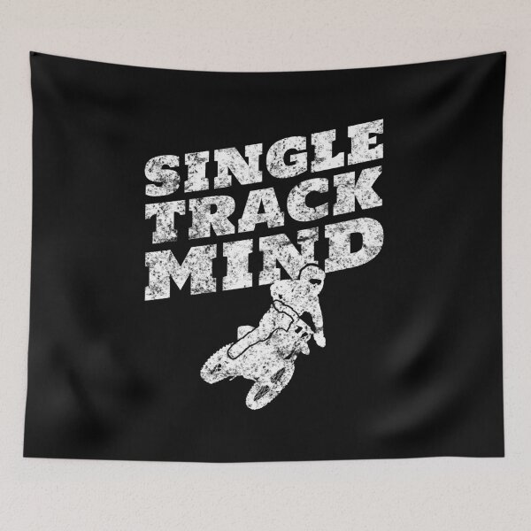 Item preview, Dirt Bike Rider Graphic Design - Vintage "Single Track Mind" designed and sold by EstelleStar.