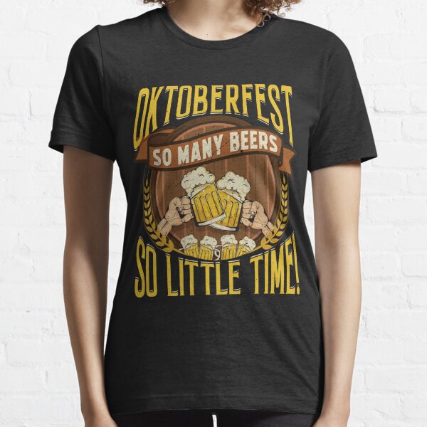 Womens Funny Titties And Beer Drinking Oktoberfest Gifts V-Neck T-Shirt