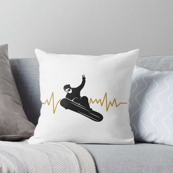 Item preview, Snowboarder, Snowboarding - with an EKG Heartbeat designed and sold by EstelleStar.