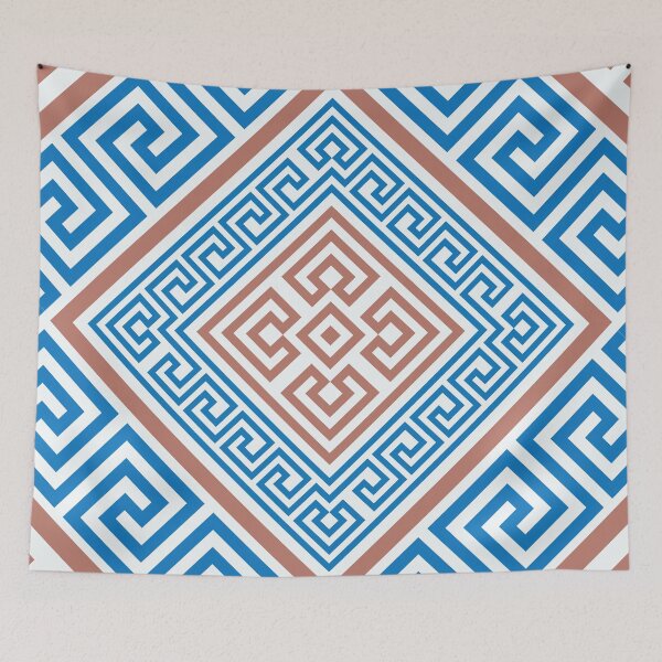 Item preview, Greek Key Ornament - Santorini -Rhombus #1 designed and sold by k9printart.