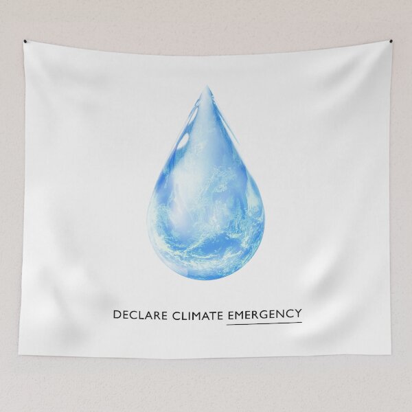 Item preview, ! Teardrop Earth ! Declare Climate Emergency: The Original on White designed and sold by Day Chapman.