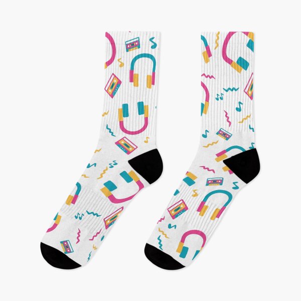 Item preview, 80s Pop Music Cassettes and Headphones on White designed and sold by Pink Pineapple Works.