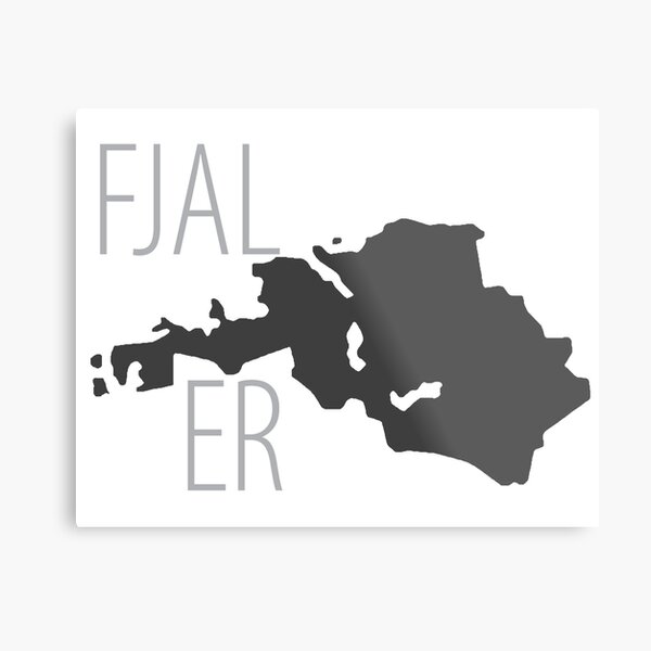 Mirra's mAps - Fjaler Metal Print