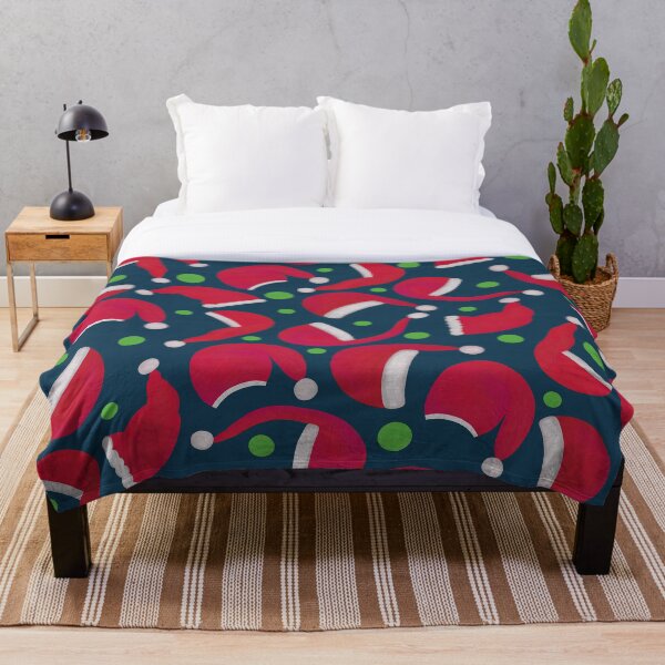 Aperçu de l'œuvre Bonnets de Père Noël Tossed - Bleu créée et vendue par ToiledeLina.
